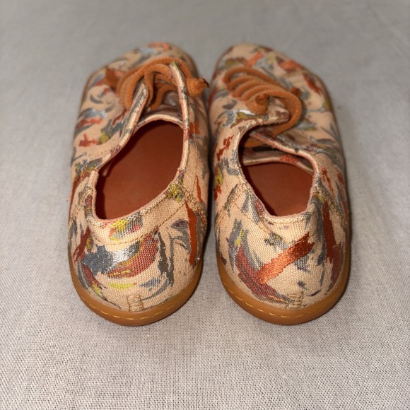 Camper Twins Slip On Women's size US 8.5/9 EU 40, Orange Silver Peach Embroidery - Picture 9 of 10